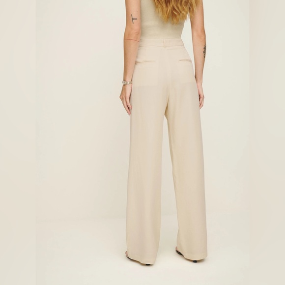 🎀 REFORMATION Mason high rise linen trouser pants 0P - Picture 2 of 12